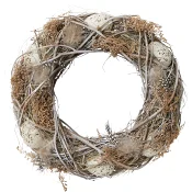 Krans 30cm ägg natur/vit Nordic Season.