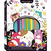 Pyssla och måla Squishmallows : Regnbågspennor.