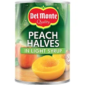 Persikohalvor i sockerlag 235g Del Monte.