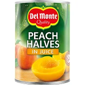 Persikohalvor i juice 415g Del Monte.