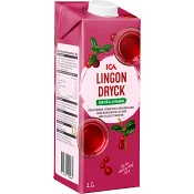 Lingondryck Drickfärdig 1l ICA.