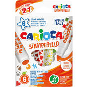 Stämpelfiberpennor 6-p Carioca.