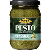 Pesto alla genovese Classico opastöriserad 190g Zeta.