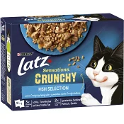 Kattmat Sensations Crunchy Fish i gelé 10-p 890g Latz.