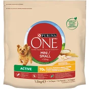 Hundmat Active Kyckling &amp; Ris Purina 1,5kg ONE.