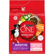 Hundmat Sensitive Lax &amp; Ris Medium/Maxi 2.5kg Purina One.