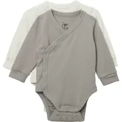 Omlottbody 2p Ljusbeige/Grå strl 74 ICA I love eco.