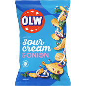Chips Sourcream &amp; Onion 275g OLW.