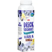 Drickyoghurt Blåbär Vanilj 330ml ICA.