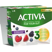 Yoghurt Skogsbär 4-p 500g Activia.