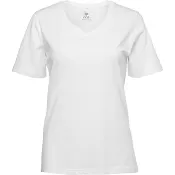 T-shirt v-hals vit M ICA I love eco.