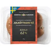 Julköttkorv Rå 61% Kötthalt 350g Härryda Karlsson.