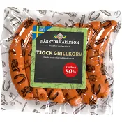 Grillkorv Tjock 80% Kötthalt 560g Härryda Karlsson.