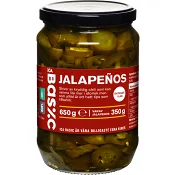 Jalapenos skivade 650g ICA Basic.