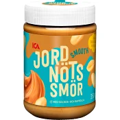 Jordnötssmör smooth 350g ICA.