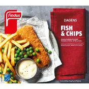 Fish &amp; chips 340g Findus.