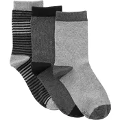 Strumpa 3p gråmel 28/30 ICA I love eco.
