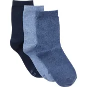 Strumpa 3p blåmel 34/36 mywear.