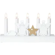 Adventljusstake Julia 5 ljus 29cm Star Trading.