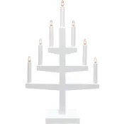 Elljusstake Trapp vit 7 ljus Star Trading.