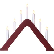 Elljusstake Jarve Röd 7 Ljus Star Trading.