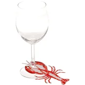 Glasmarkör röd akvarellkräfta 8-p Festive.