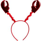 Diadem m kräftklor röd 29cm Festive.