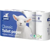 Toalettpapper Classic 8-pack Lambi.