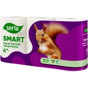 Toalettpapper 6-p Miljömärkt Serla.