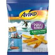 Pommes wavy blends garlic herbs 600g Aviko.