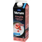 Filmjölk Jordgubb Smultron Laktosfri 3,5% 1000g Verum®.