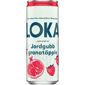 Kolsyrat vatten Jordg/Granatäpple 33cl Loka.