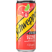 Läsk Citrus Fruits Zero 33cl Schweppes.