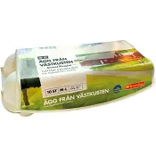 Ägg från Västkusten Frigående inomhus M/L 10-p Kronägg.