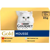 Kattmat Mousse 12-p 85g Gourmet.