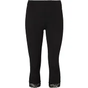 Capritights med spets Svart M ICA I love eco.