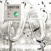 Servett 33cm skål silver ICA.