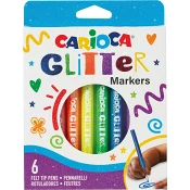 Glitterpennor 6-p Carioca.