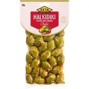 Oliver Halkidiki Chili med kärnor 150g Zeta.