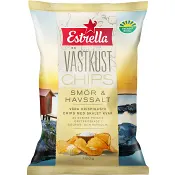Västkustchips Smör &amp; Havssalt 180g Estrella.