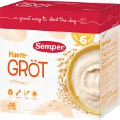 Havregröt Naturell Från 6m 480g Semper.