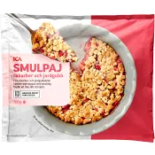 Smulpaj rabarber &amp; jordgubb Fryst bakmix 700g ICA.