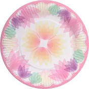 Tallrikar Rosa Blomma 8-p Happy Party.