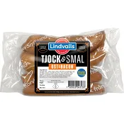 Grillkorv Ost och Bacon 2 Tjocka och 4 Smala 420g Lindvalls.
