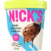 Glass Triple chocolate brownie 473ml Nick´s.