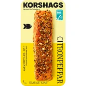 Laxfilé Färsk Varmrökt Citronpeppar 125g Miljömärkt Korshags.