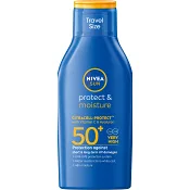 Solkräm Protect &amp; Moisture Sun Lotion SPF50+ Travel size 100ml Nivea Sun.