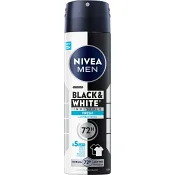 Deodorant Spray 72h Black &amp; White Fresh Anti-bacterial 150ml Nivea Men.
