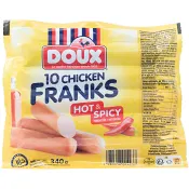 Kycklingkorv hot &amp; spicy 340g Doux.