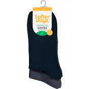 Strumpor Organic Cotton Navy 34/36 2-p Softer Days.